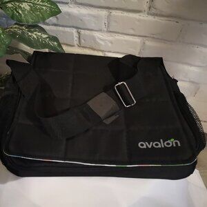 Avalon Black Padded Laptop Bag with Adjustable Shoulder Strap
